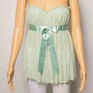 Lite green baby-doll top